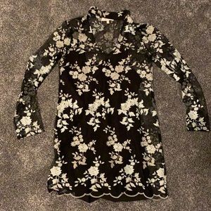 Wayf lace floral dress
